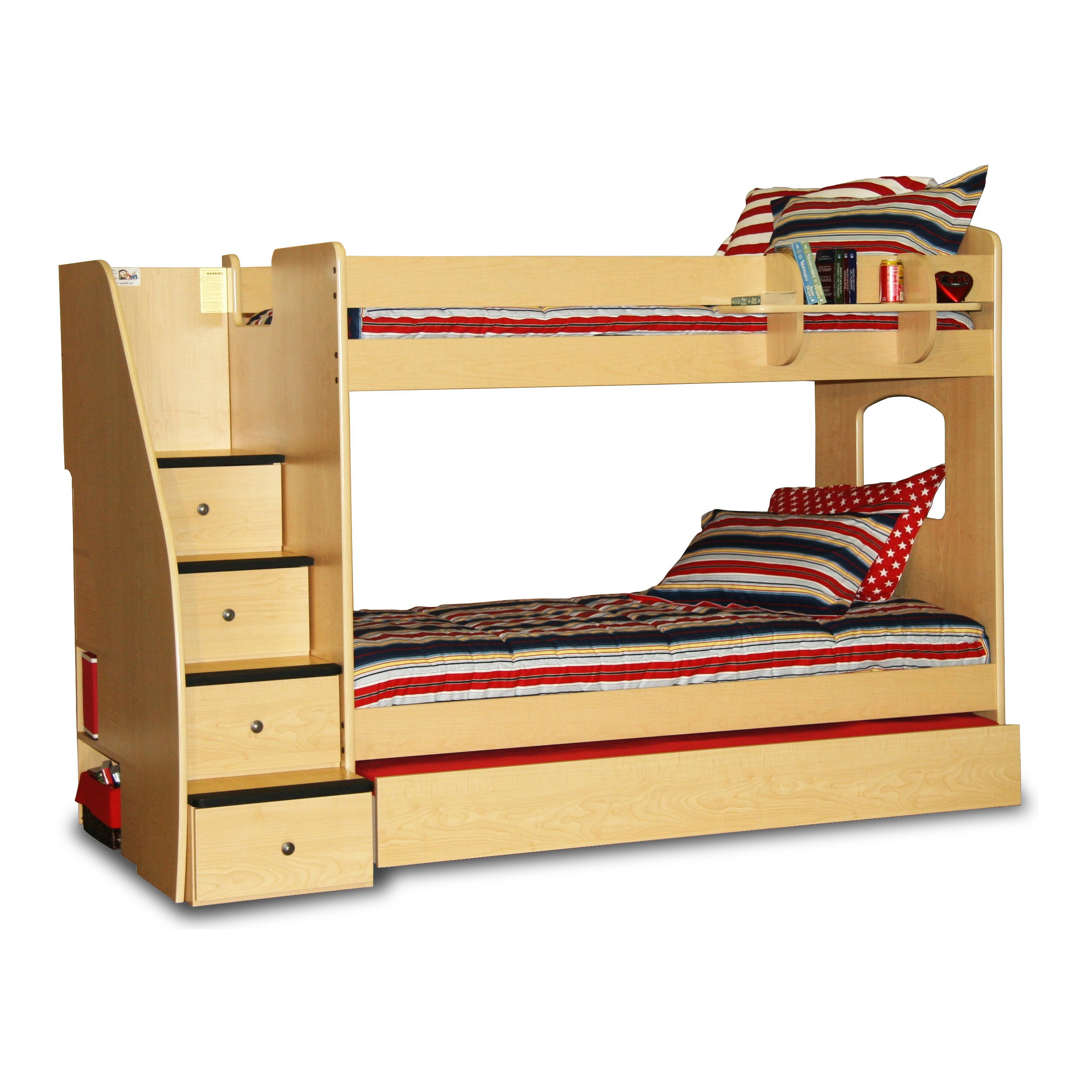 Двухъярусная кровать для мальчиков с лестницей ящиками